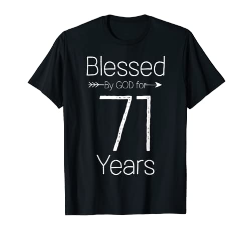 Comprar Camiseta 71 Navidad cumpleaños y bendecido para 71 años cumpleaños Camiseta Rebajas 2024 | regaloscumple.com