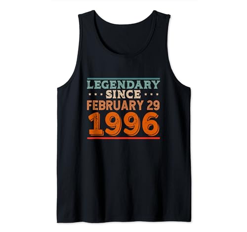 Comprar Legendario desde el 29 febrero Ideas para regalar 1996 Fiesta cumpleaños del año bisiesto Camiseta sin Mangas Rebajas 2025 | regaloscumple.com