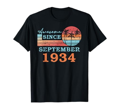Comprar Cumpleaños vintage nacido en septiembre 1934 Regalos Camiseta Rebajas 2024 | regaloscumple.com