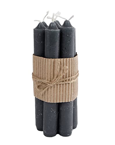 Consigue ahora Velas barra cera auténtica paquete 7 unidades color gris oscuro juego velas Promoción para festivales 16 cm altura para Adviento Navidad boda cumpleaños decoración Ofertas 2025 | regaloscumple.com