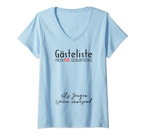 Comprar Mujer Gästeliste Mein 68. Geburtstag Libro visitas Firma Promoción Camiseta Cuello V Top Precio 2024 | regaloscumple.com