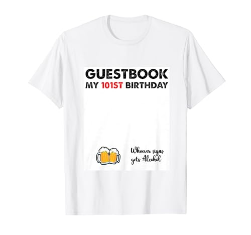 Comprar Letrero libro visitas 101 años Cumpleaños - Divertido cumpleaños número 101 Camiseta Top Precio 2024 | regaloscumple.com