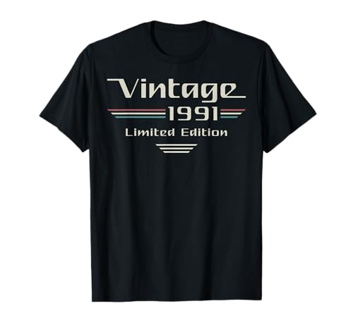 Comprar Vintage 1991 Coche Clásico 34 Cumpleaños Camiseta Promoción Rebajas 2025 | regaloscumple.com