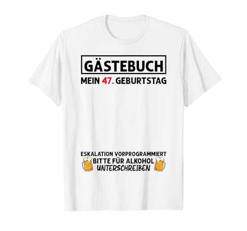 Comprar Libro Navidad visitas 47 cumpleaños hombre mujer 47 años 47 cumpleaños Camiseta Rebajas 2025 | regaloscumple.com