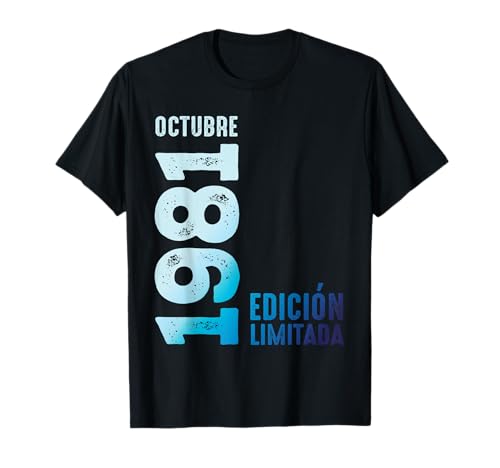 Consigue ahora Octubre De 1981 Regalos Cumpleaños 1981 Edición Limitada Camiseta Rebajas 2025 | regaloscumple.com