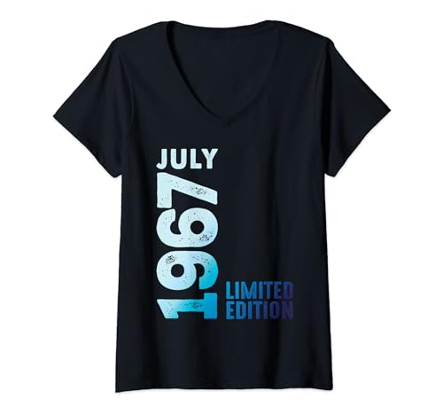 Comprar Mujer Julio 1967 Año Ideas para regalar 1967 Retro 1967 Vintage Edición Limitada 1967 Camiseta Cuello V Top Precio 2024 | regaloscumple.com