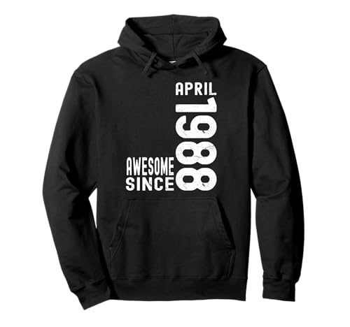 Consigue Regalos ahora Impresionante desde abril 1988 nacido en abril 1988 cumpleaños Sudadera con Capucha Ofertas 2025 | regaloscumple.com