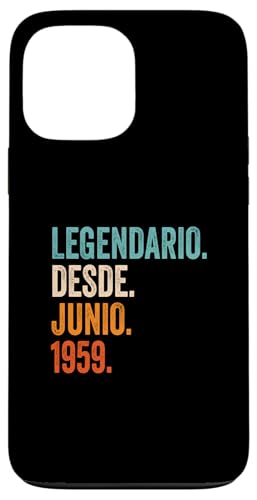 Consigue ahora Carcasa para iPhone 13 Pro Max Legendario Desde Junio 1959 años 65 aniversario Promoción cumpleaños Rebajas 2024 | regaloscumple.com
