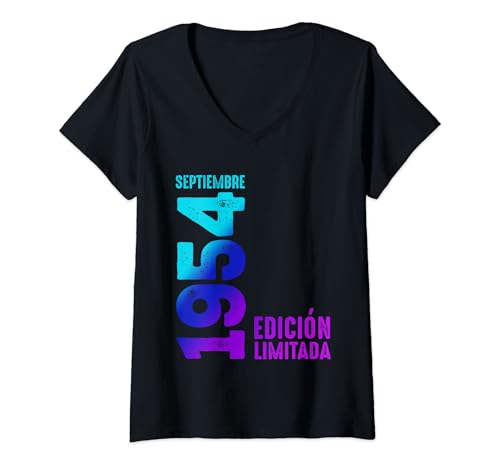 Comprar Mujer Edición Limitada Septiembre 1954 Vintage 1954 Año 1954 Retro Camiseta Promoción Cuello V Rebajas 2024 | regaloscumple.com