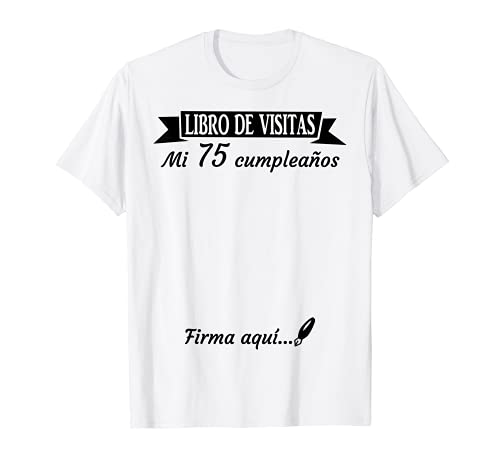 Comprar 75 Años Cumpleaños Regalo Divertido Libro Navidad Visitas Diseño Camiseta Ofertas 2024 | regaloscumple.com