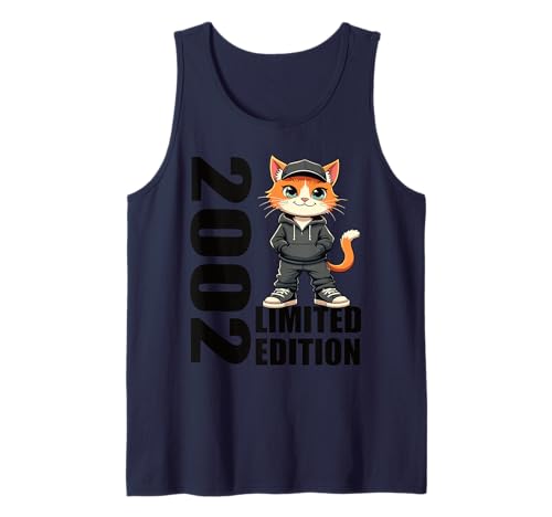 Comprar Edición limitada 2002 Cumpleaños Promoción 2002 Born 2002 Vintage Camiseta sin Mangas Ofertas 2025 | regaloscumple.com