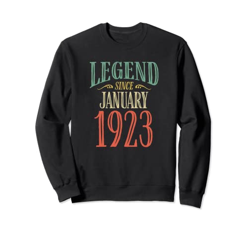 Consigue ahora Leyenda desde enero Cumpleaños 1923 Diseño cumpleaños Sudadera Ofertas 2024 | regaloscumple.com