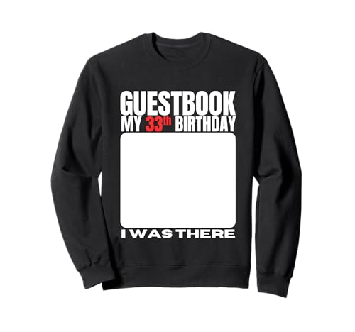 Comprar Mi letrero para la fiesta cumpleaños 33 años para el Catálogo libro visitas 33 años Sudadera Ofertas 2025 | regaloscumple.com