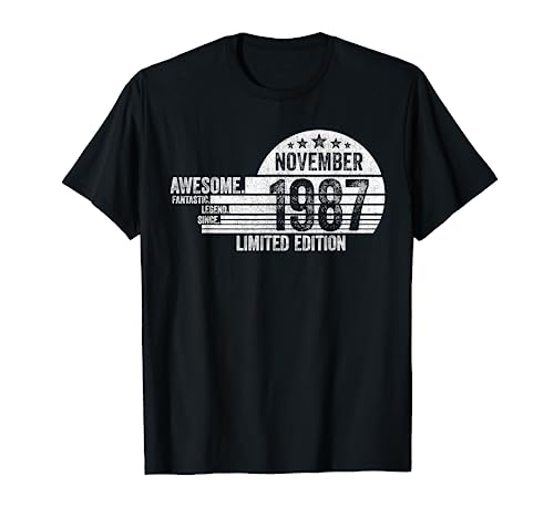Consigue ahora Regalo De Cumpleaños Regalos Impresionante Desde Noviembre 1987 Camiseta Ofertas 2025 | regaloscumple.com
