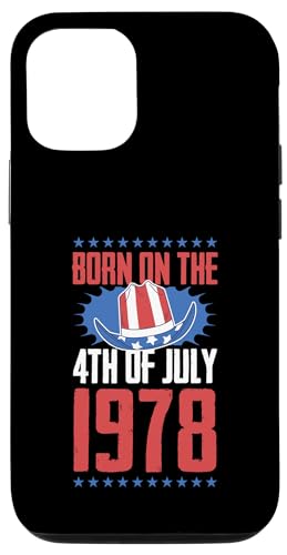 Comprar Carcasa BlackFriday para iPhone 14 Nacido el 4 julio 1978 Año nacimiento USA Fiesta cumpleaños Ofertas 2024 | regaloscumple.com