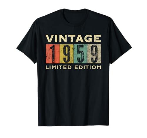 Consigue ahora Retro 66 años Vintage 1959 Edición Navidad Limitada Cumpleaños Camiseta Top Precio 2025 | regaloscumple.com