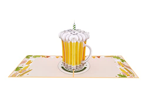 Dónde comprar en España MOKIO® Tarjeta Pop-Up – Cerveza con Vela divertida tarjeta de felicitación 3D para un cumpleaños, como cupón o regalos dinero, regalo emergente sobre
