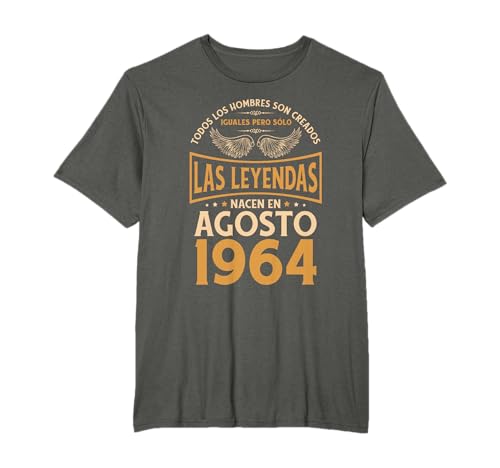 Consigue ahora Cumpleaños Catálogo Hombre Regalos Las Leyendas Agosto 1964 Camiseta Rebajas 2024 | regaloscumple.com
