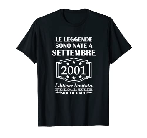 Consigue ahora Las leyendas nacieron en septiembre 2001 cumpleaños Camiseta Top Ideas para regalar Precio 2024 | regaloscumple.com