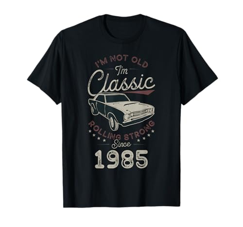 Comprar Cumpleaños 40 Años Nacido 1985 Coche Navidad Clásico Camiseta Rebajas 2024 | regaloscumple.com