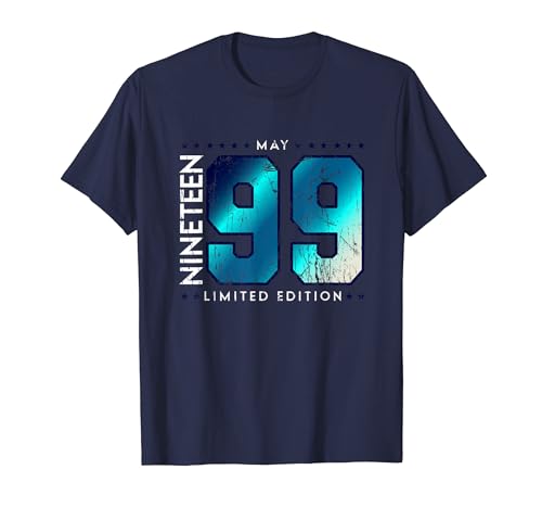 Consigue ahora 1999 Mayo Mes Año Regalos nacimiento Cumpleaños Camiseta Rebajas 2024 | regaloscumple.com