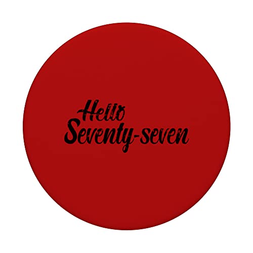 Comprar en Amazon 77 cumpleaños - Hello SeventySeven PopSockets PopGrip Intercambiable