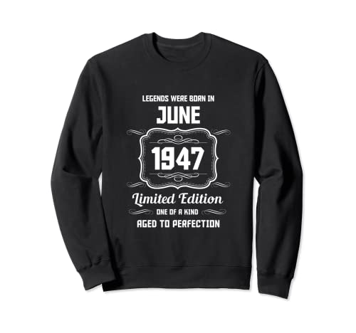 Comprar Feliz Catálogo Cumpleaños Junio 1947 Sudadera Rebajas 2024 | regaloscumple.com