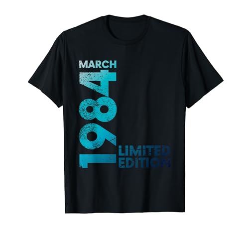 Comprar 40 cumpleaños 40 años Promoción hombre mujer I Marzo 1984 regalo Camiseta Top Precio 2024 | regaloscumple.com