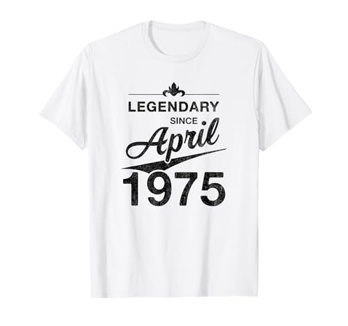 Comprar 50 cumpleaños Nacido en Abril Regalos 1975 Vintage 50 años Camiseta Rebajas 2025 | regaloscumple.com