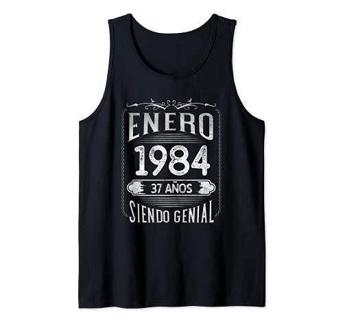 Comprar Nacido En Enero 1984 - 37 años Regalo Cumpleaños BlackFriday Hombre Camiseta sin Mangas Rebajas 2024 | regaloscumple.com