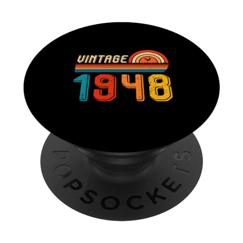 Comprar Regalo cumpleaños Navidad 75 años para hombres y mujeres retro vintage 1948 PopSockets PopGrip Intercambiable Top Precio 2024 | regaloscumple.com