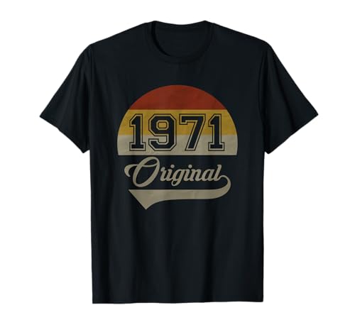 Comprar Cumpleaños vintage para Promoción 50 años hombre mujer Original 1971 Camiseta Rebajas 2025 | regaloscumple.com