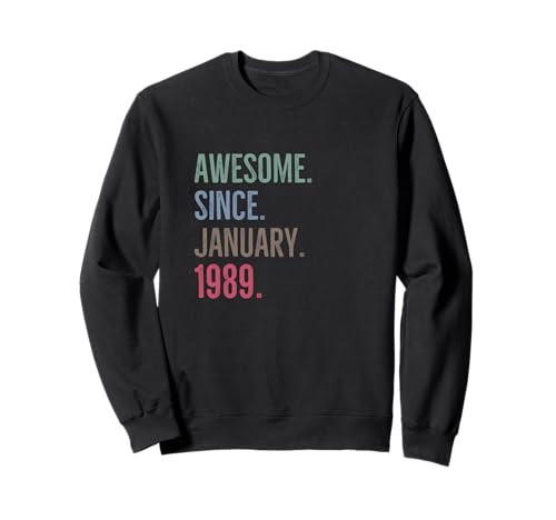 Consigue ahora Impresionante idea cumpleaños BlackFriday edad desde enero 1989 Sudadera Rebajas 2024 | regaloscumple.com