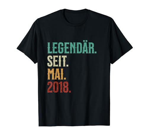 Consigue ahora Legendario. Desde. Cumpleaños Mayo. 2018. Cumpleaños Retro Camiseta Rebajas 2024 | regaloscumple.com