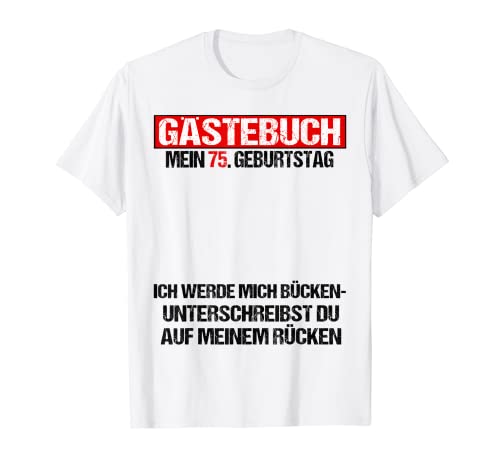 Oferta Libro 75 hombre divertido cumpleaños Camiseta