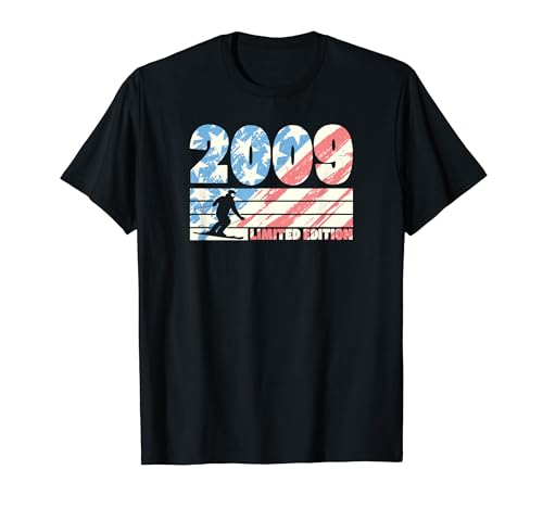 Comprar Año nacimiento 2009 edición limitada estilo 80 cumpleaños Regalos esquí Camiseta Top Precio 2024 | regaloscumple.com