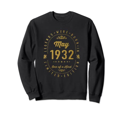 Consigue ahora Legends Were Born Ideas para regalar In May 1932 Cumpleaños Sudadera Rebajas 2025 | regaloscumple.com