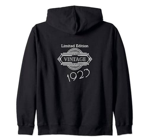 Comprar 1923 CUMPLEAÑOS Regalos VINTAGE EDICIÓN LIMITADA DISEÑO ART DECO Sudadera con Capucha Rebajas 2024 | regaloscumple.com