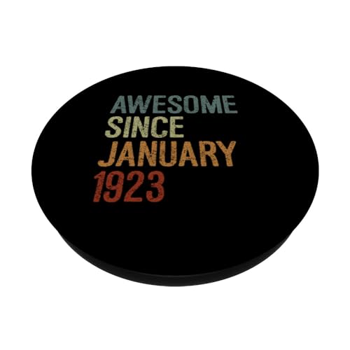Comprar ahora Impresionante desde enero de 1923, regalo cumpleaños divertido retro PopSockets PopGrip Intercambiable