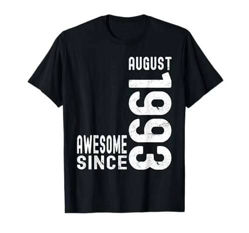 Comprar Impresionante desde agosto 1993 nacido en 1993 cumpleaños agosto Camiseta Promoción Rebajas 2025 | regaloscumple.com