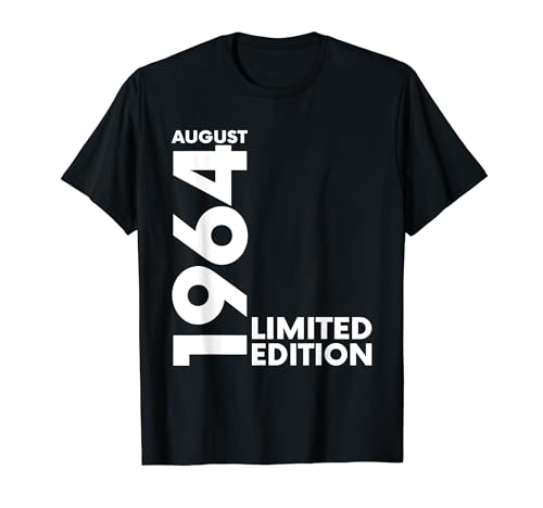 Comprar 60 Años Cumpleaños Hombre Mujer Nacido en Regalos Agosto 1964 Camiseta Rebajas 2024 | regaloscumple.com