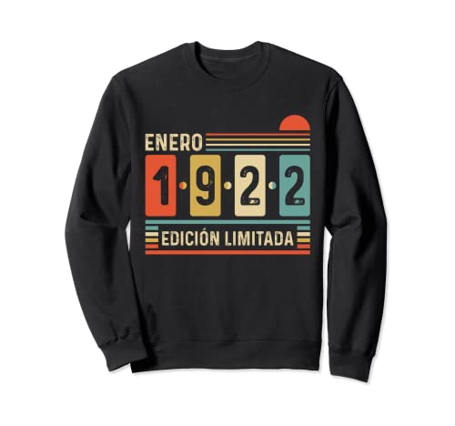 Comprar 100 Años Nacido En Enero 1922 Vintage 100 BlackFriday Cumpleaños Sudadera Top Precio 2024 | regaloscumple.com