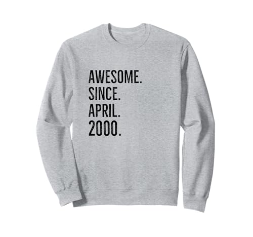 Comprar Ideas para regalar Impresionante desde abril 2000 Edad Cumpleaños Idea Sudadera Top Precio 2024 | regaloscumple.com
