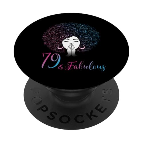 Consigue ahora 79 & Fabulous Black Queen Afro Catálogo Hair 79 Cumpleaños PopSockets PopGrip Adhesivo Top Precio 2025 | regaloscumple.com