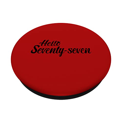 Comprar en Amazon 77 cumpleaños - Hello SeventySeven PopSockets PopGrip Intercambiable