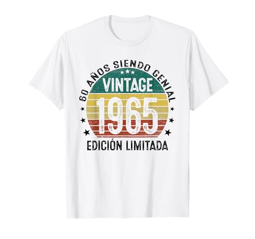 Comprar Vintage 1965 Edición Limitada 60 Cumpleaños Cumpleaños Regalo Hombre Camiseta Top Precio 2025 | regaloscumple.com