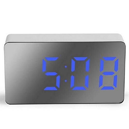 Consigue ahora CYHBQRT Despertador Dormitorio Sala Estar Relojes Oficina Reloj Despertador con Espejo LED USB Reloj Despertador Digital Mini Reloj Regalos Despertador electrónico Multifuncional Top Precio 2024 | regaloscumple.com