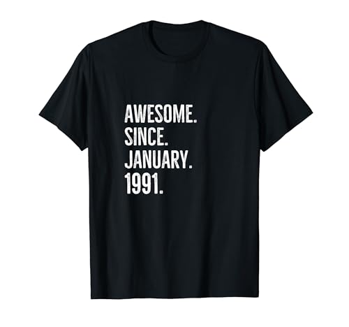 Comprar Impresionante idea cumpleaños Catálogo edad desde enero 1991 Camiseta Rebajas 2024 | regaloscumple.com