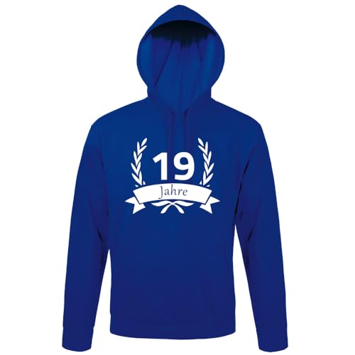 Comprar Shirt84 19 cumpleaños en la corona laurel hombres sudadera con capucha Azul Royal. XXXL Catálogo Ofertas 2025 | regaloscumple.com