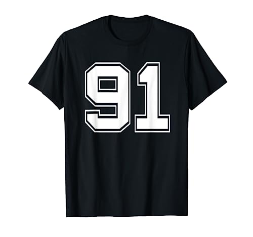 Comprar Número 91 camiseta BlackFriday béisbol fútbol fútbol regalo cumpleaños Camiseta Top Precio 2025 | regaloscumple.com